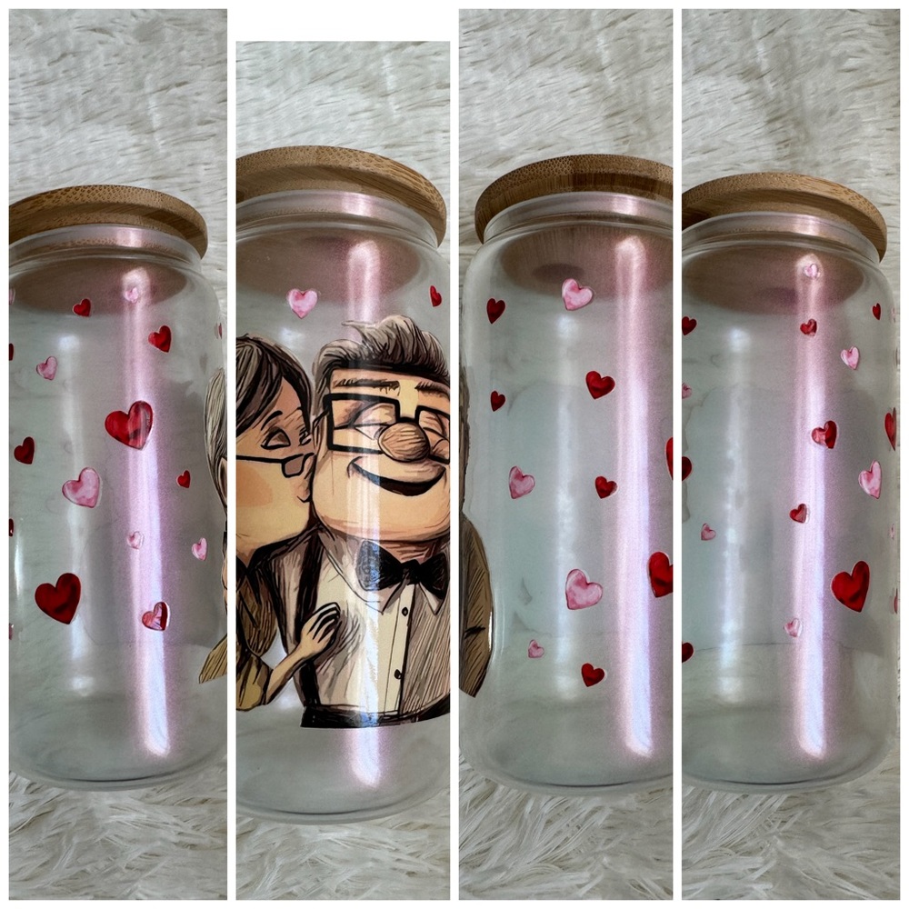 Carl and Ellie 16oz Glass Can